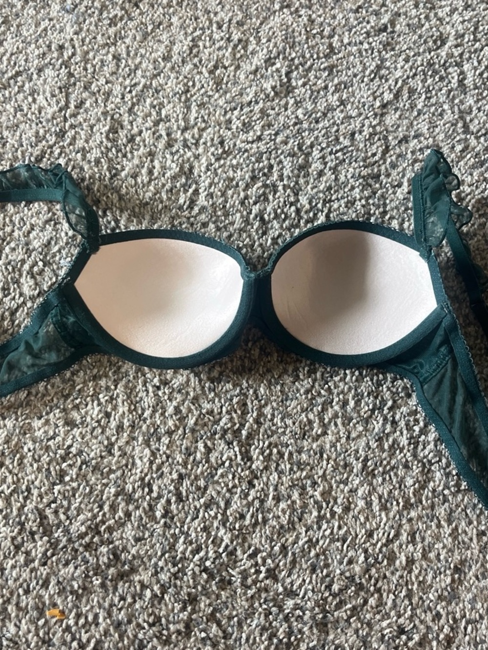 💕PINK💕Forest Green Star-Embossed T-Shirt Bra - Picture 2 of 4